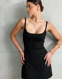 Helia Mini Dress (Black)*CHARCOAL Discount