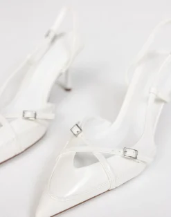 Huxly Heels (White Shine) - By Billini*CHARCOAL CLOTHING Discount