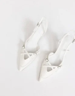Huxly Heels (White Shine) - By Billini*CHARCOAL CLOTHING Discount