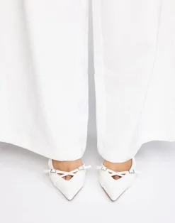Huxly Heels (White Shine) - By Billini*CHARCOAL CLOTHING Discount