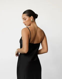 Idalia Midi Dress (Black)*CHARCOAL Clearance