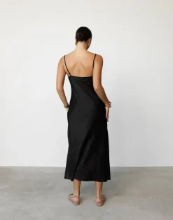 Idalia Midi Dress (Black)*CHARCOAL Clearance