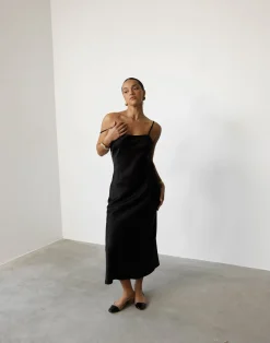 Idalia Midi Dress (Black)*CHARCOAL Clearance