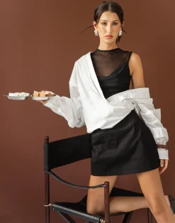 Ines Mini Skirt (Black)*CHARCOAL Online
