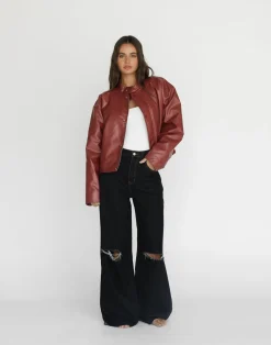 Isaiah Jacket (Cherry)*CHARCOAL Fashion