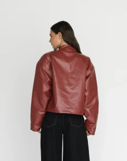 Isaiah Jacket (Cherry)*CHARCOAL Fashion