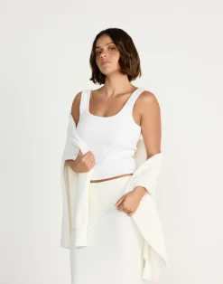 Jayden Tank (White)*CHARCOAL CLOTHING Sale