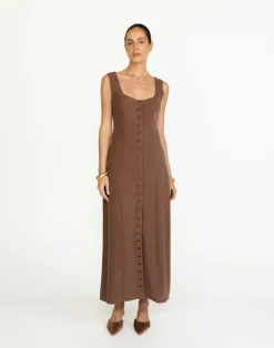 Joni Maxi Dress (Espresso)*CHARCOAL Discount