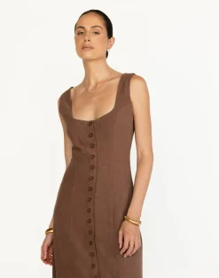 Joni Maxi Dress (Espresso)*CHARCOAL Discount