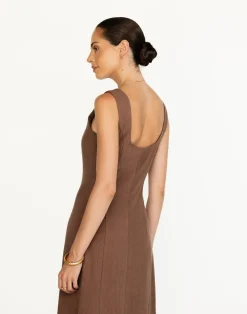 Joni Maxi Dress (Espresso)*CHARCOAL Discount