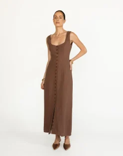 Joni Maxi Dress (Espresso)*CHARCOAL Discount