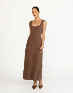 Joni Maxi Dress (Espresso)*CHARCOAL Discount