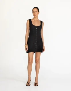 Joni Mini Dress (Black)*CHARCOAL Discount