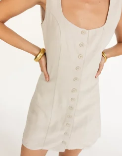Joni Mini Dress (Latte)*CHARCOAL Sale