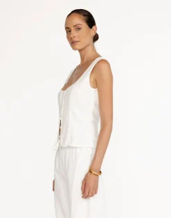Joni Top (White)*CHARCOAL Sale
