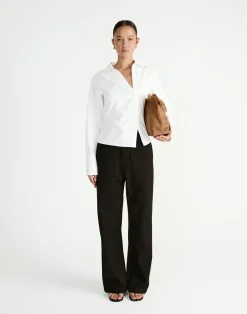 Judah Long Sleeve Top (White)*CHARCOAL Hot