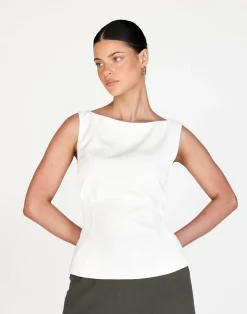 Jules Top (White)*CHARCOAL Best