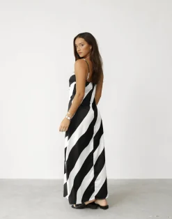 Kacey Maxi Dress (Black Stripe)*Voguemax Best