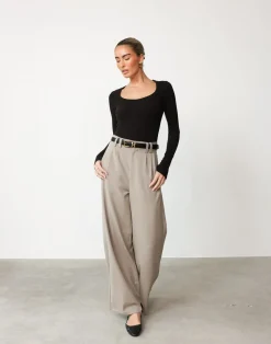 Kathleen Long Sleeve Top (Black)*CHARCOAL Sale