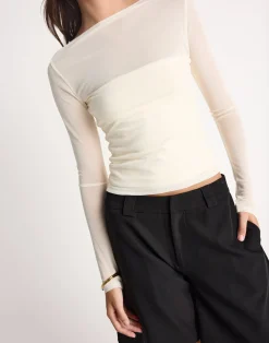 Keating Long Sleeve Top (Oat)*CHARCOAL CLOTHING New