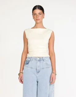 Kellan Top (Oat)*CHARCOAL Clearance