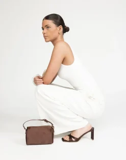 Kelsie Heels (Espresso Satin) - By*Billini Clearance