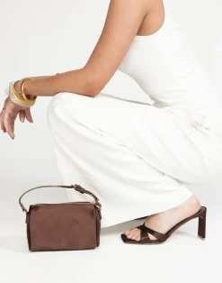 Kelsie Heels (Espresso Satin) - By*Billini Clearance