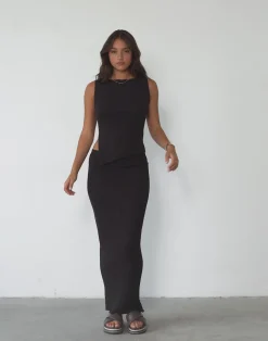 Kienna Maxi Skirt (Chocolate)*CHARCOAL Online