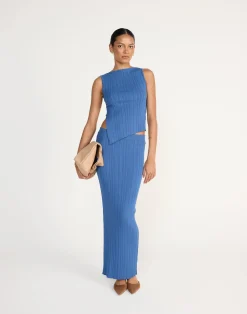 Kienna Maxi Skirt (Sapphire)*CHARCOAL Best