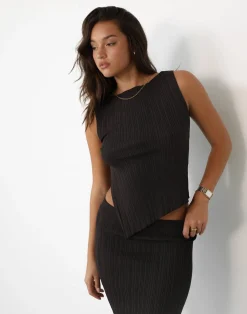 Kienna Top (Chocolate)*CHARCOAL Clearance