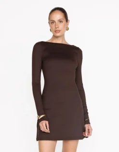 Kimber Mini Dress (Chocolate)*CHARCOAL Sale