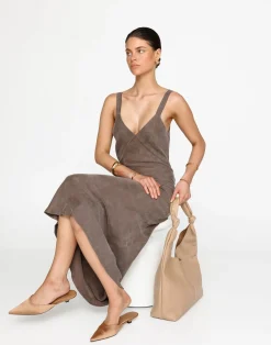 Kirsty Maxi Dress (Warm Grey)*CHARCOAL CLOTHING Online