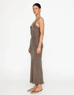 Kirsty Maxi Dress (Warm Grey)*CHARCOAL CLOTHING Online