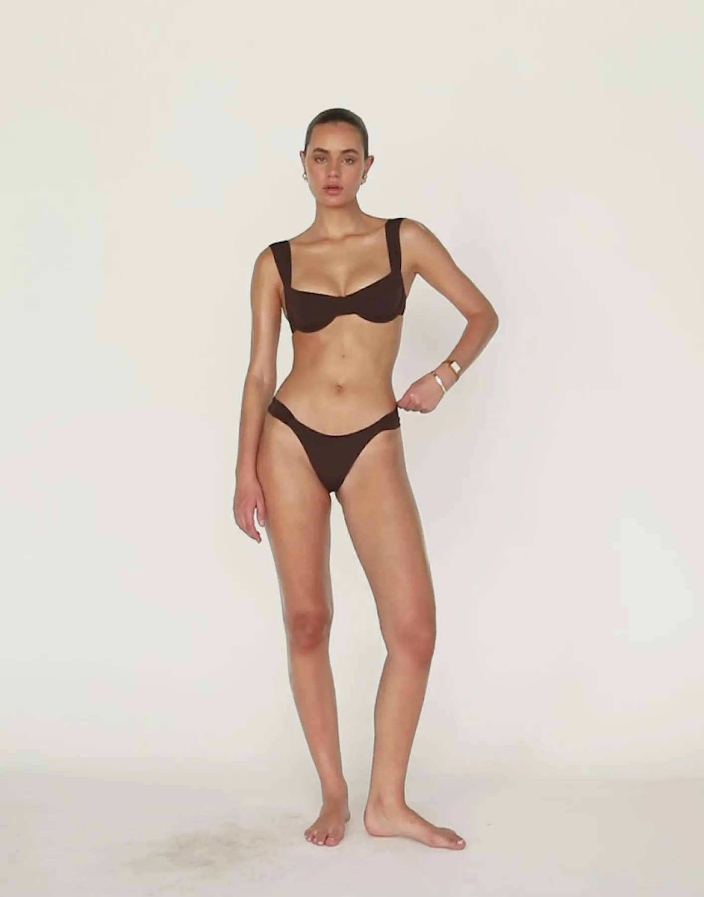 Layla Balconette Bikini Top (Chocolate)*CHARCOAL Outlet
