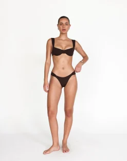 Layla Bikini Bottoms (Chocolate)*CHARCOAL Clearance