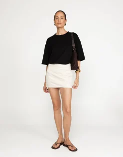 Leela Mini Skirt (Oat)*CHARCOAL Hot