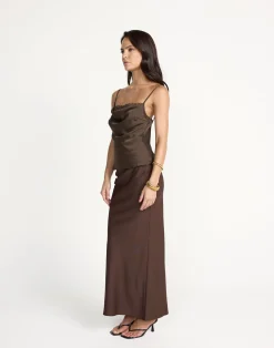Lilou Maxi Skirt (Chocolate)*CHARCOAL Outlet