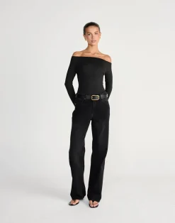Liora Long Sleeve Top (Black)*CHARCOAL CLOTHING Clearance