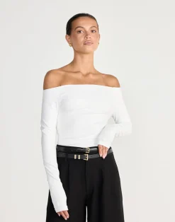 Liora Long Sleeve Top (White)*CHARCOAL CLOTHING New