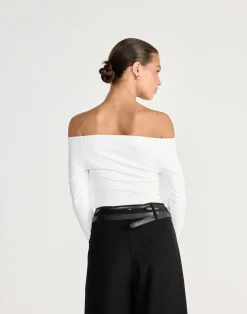 Liora Long Sleeve Top (White)*CHARCOAL CLOTHING New