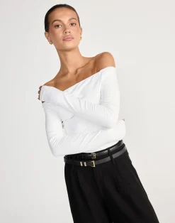 Liora Long Sleeve Top (White)*CHARCOAL CLOTHING New
