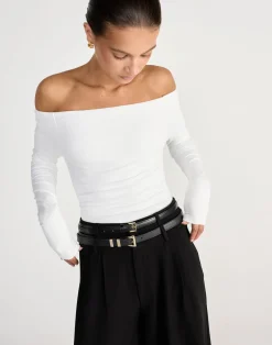 Liora Long Sleeve Top (White)*CHARCOAL CLOTHING New