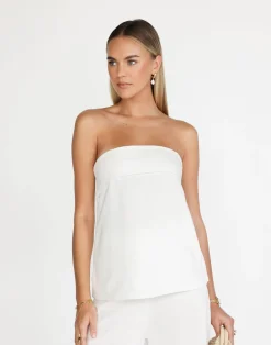 Lisbeth Top (White)*CHARCOAL Clearance