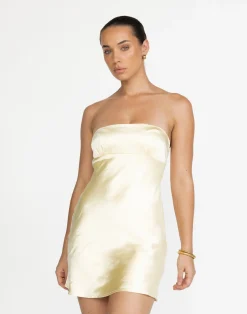Loren Mini Dress (Lemon)*CHARCOAL Hot