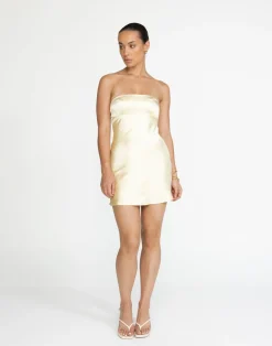 Loren Mini Dress (Lemon)*CHARCOAL Hot