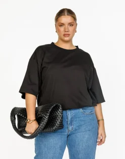 Luca Oversized Tee (Black)*CHARCOAL Sale