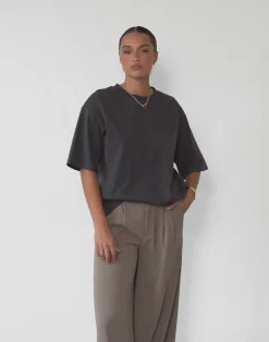 Luca Oversized Tee (Slate)*CHARCOAL Best