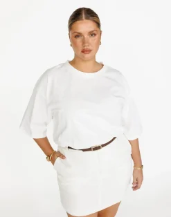Luca Oversized Tee (White)*CHARCOAL Best