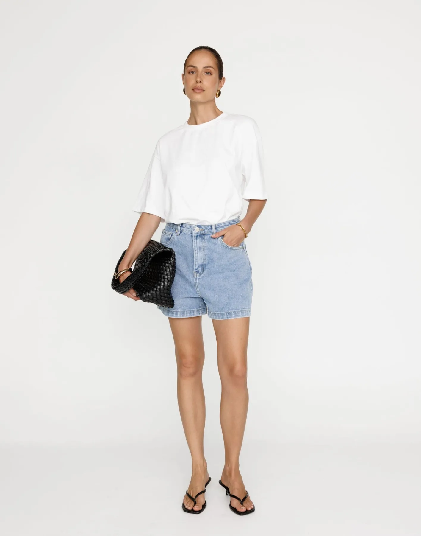 Lucas Denim Shorts (Light Vintage)*CHARCOAL Hot
