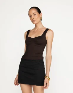 Luella Top (Chocolate)*CHARCOAL Clearance